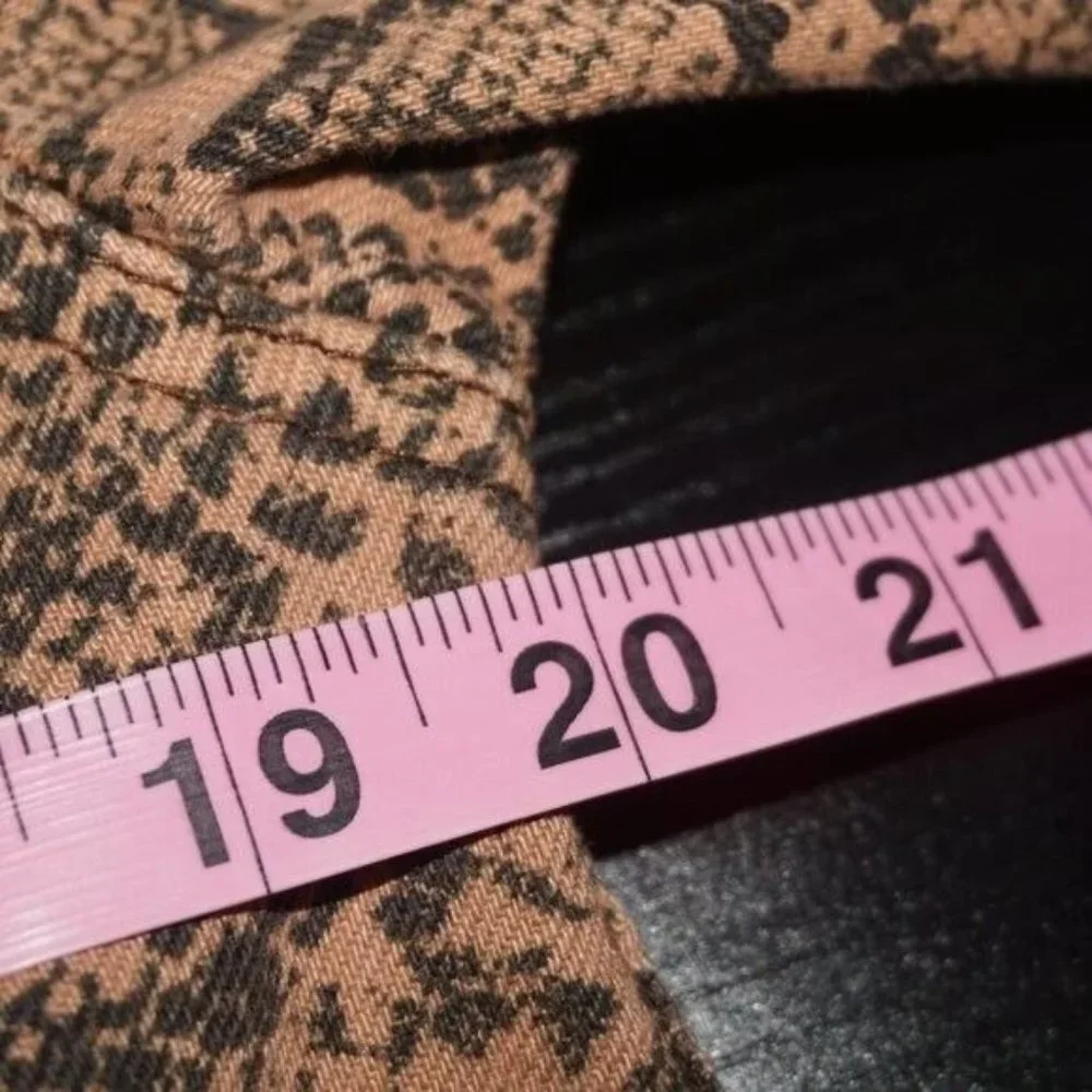 Free People Snakeskin Print Denim Trucker Jacket XS - Picture 9 of 10